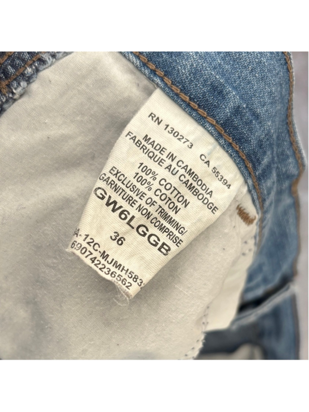 Vintage Wrangler Jean Shorts Men’s Size 36 Blue Denim - Picture 3 of 5
